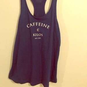 Women’s Size M Caffeine & Kilos Blue Tank